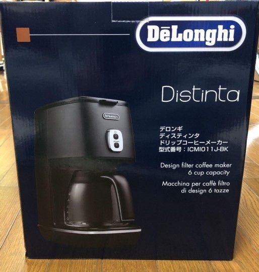 デロンギ DeLonghi ドリップコーヒーメーカー ディスティンタコレクション 6カップ 新品 アロマモード搭載 ICMI011J-BK ブラック 未使用品