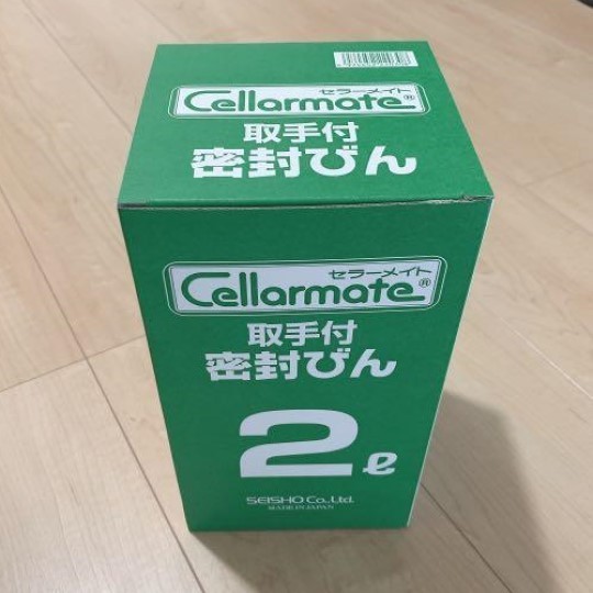 セラーメイト 日本製 取手付き密封瓶 保存容器 2L 新品 びん 220308 ガラス 果実酒・梅酒づくり 未使用品_画像1