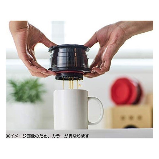 カフラーノ ポータブル フレンチプレスコーヒーメーカー コンパクト Cafflano 新品 レッド 収納ケース付 未使用品 P100-RD_画像6