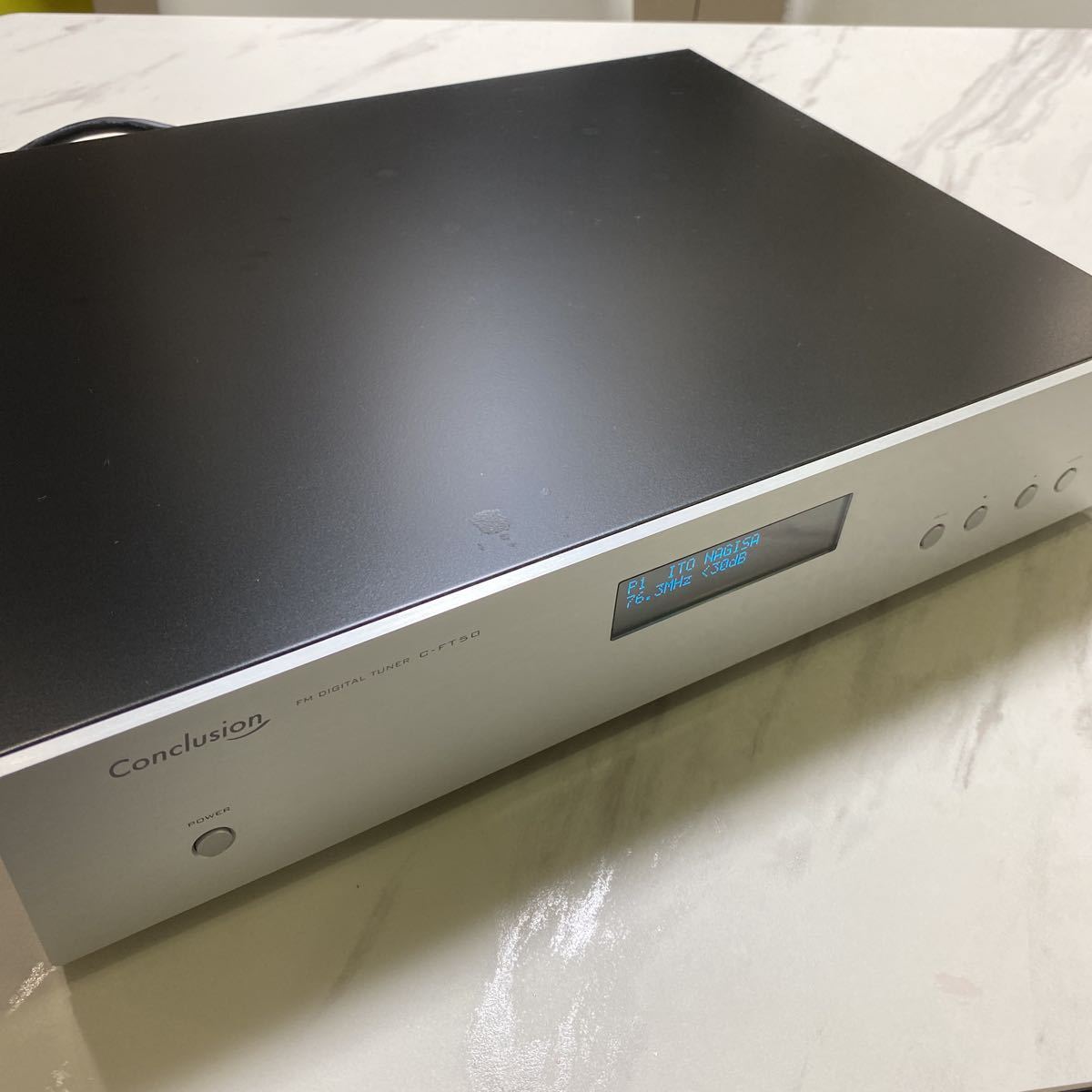 conclusion FM DIGITAL TUNER C-FT50 本体 電源動作確認済み 電源配線付き 8