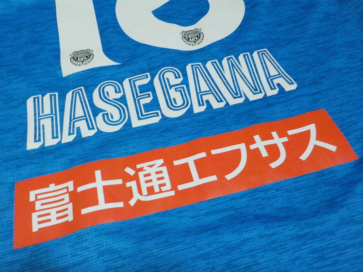 Jリーグ優勝金ワッペン【即決・送料無料】PUMA正規品 川崎フロンターレ 2019 長谷川竜也 ホーム半袖ユニフォーム XLサイズ 横浜FC 343-2