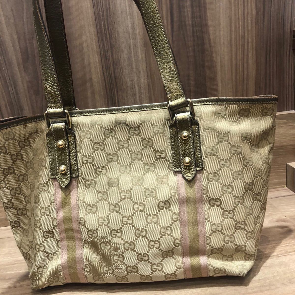 GUCCI グッチ GGキャンバス トートバッグ ショルダーバッグ