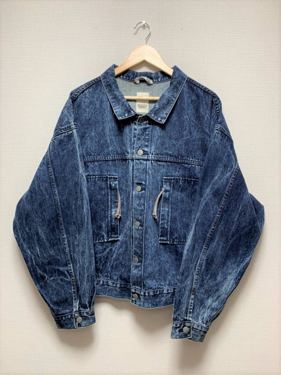 美品☆[YSTRDY'S TMRRW] 18SS 定価35,200 JEANS RODEO オーバーサイズ インディゴデニムジャケット L 日本製 イエスタデイズトゥモロウ_画像1