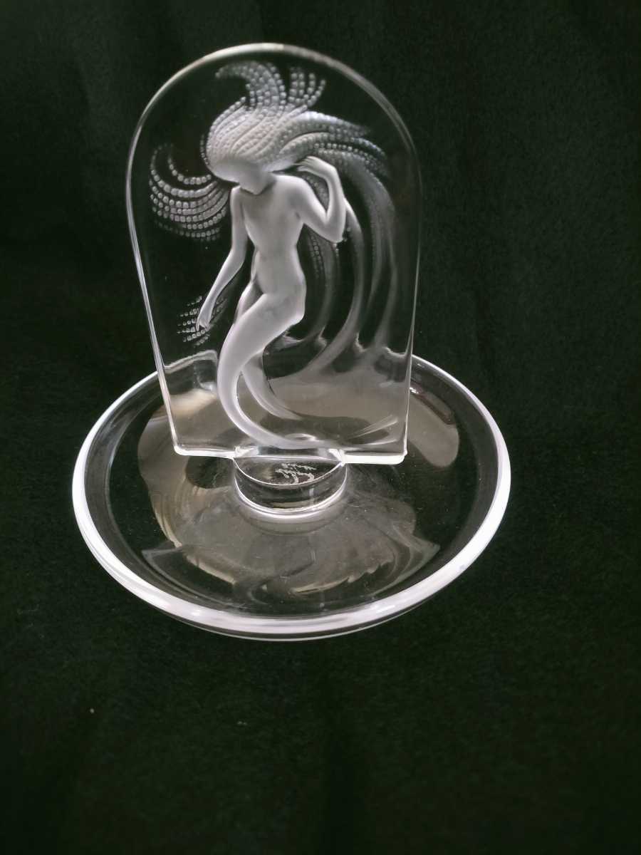LALIQUE ナイアード ルネラリック ガラスのトレイ サインあり ic.sch.id