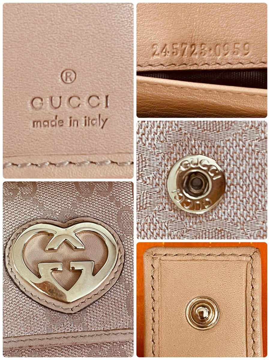 Gucci グッチ 長財布 ラブリーハート キャンバス GG柄 ccorca.org