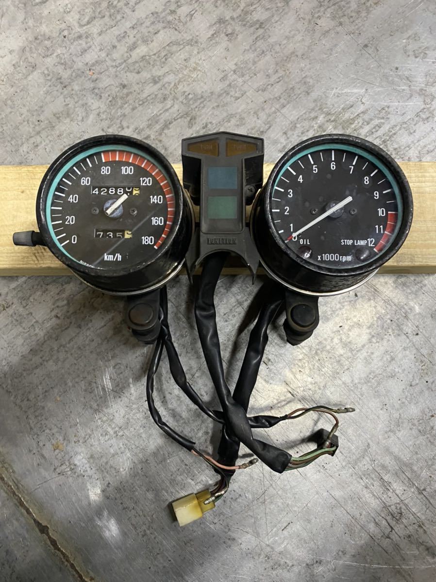 動作確認済み カワサキ Z400FX 純正 スピードメーター タコメーター