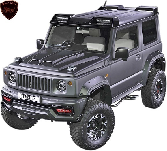 [M\'s] Suzuki Jimny / Jimny Sierra (H30.8-)WALD Black Bison rear roof wing ||FRP made Wald bar do aero SUZUKI JIMNY