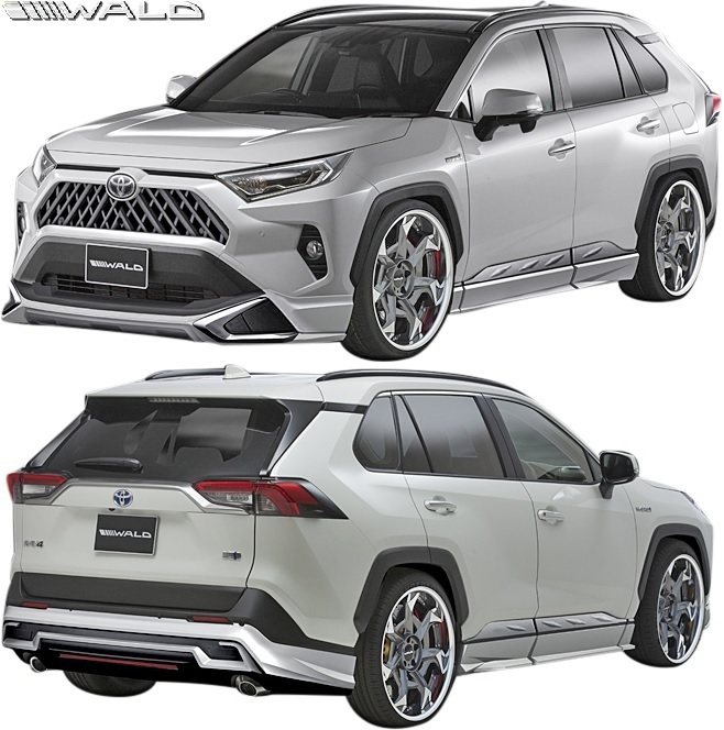 【M’s】トヨタ RAV4 G/X 前期 ( R1.4- ) WALD カーボンピラーパネル 8PCS ／ ヴァルド バルド エアロ パーツ ブラック or マットブラック_画像3