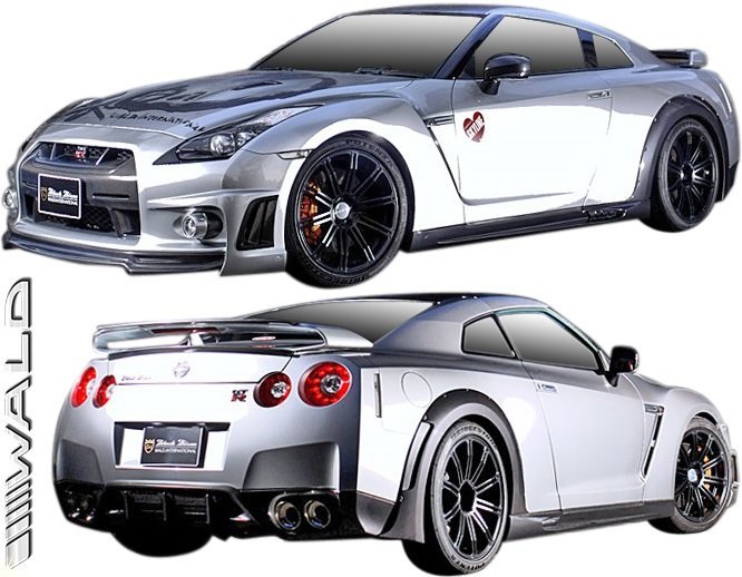 【M's】NISSAN R35 GT-R (H19.12-H22.10) WALD BLACK BISON トランク スポイラー ／／ ヴァルド バルド エアロ パーツ カスタム シンプル_画像4