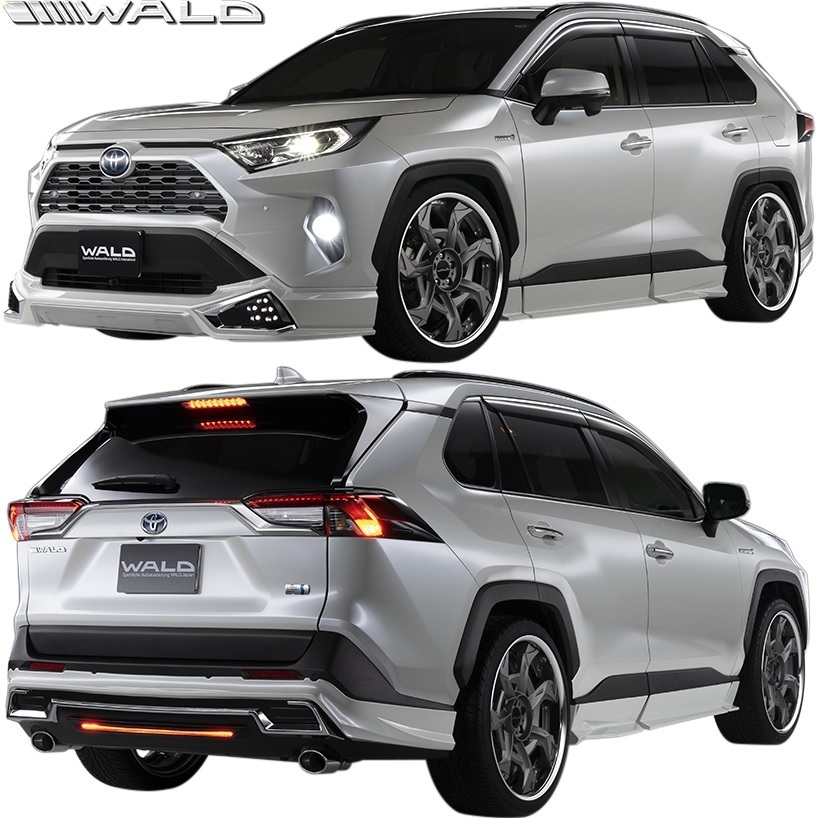 【M’s】トヨタ RAV4 G/X 前期 ( R1.4- ) WALD カーボンピラーパネル 8PCS ／ ヴァルド バルド エアロ パーツ ブラック or マットブラック_画像4