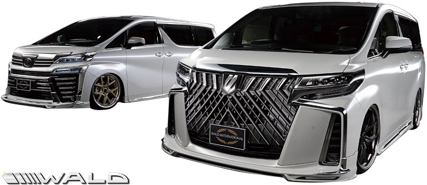 【M's】TOYOTA 30系 後期 アルファード S/SC/SR (H29.1-) WALD Executive Line リアスカート (メッキ付)／／ABS ヴァルド バルド エアロ_画像9