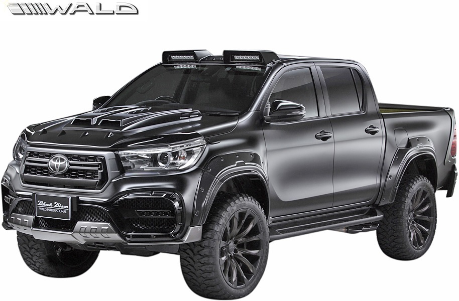 【M's】後期 GUN125 ハイラックス (R2.8-) WALD フロント ルーフ スポイラー (LEDランプ付属) HILUX ヴァルド バルド エアロ パーツ ランプ_画像6