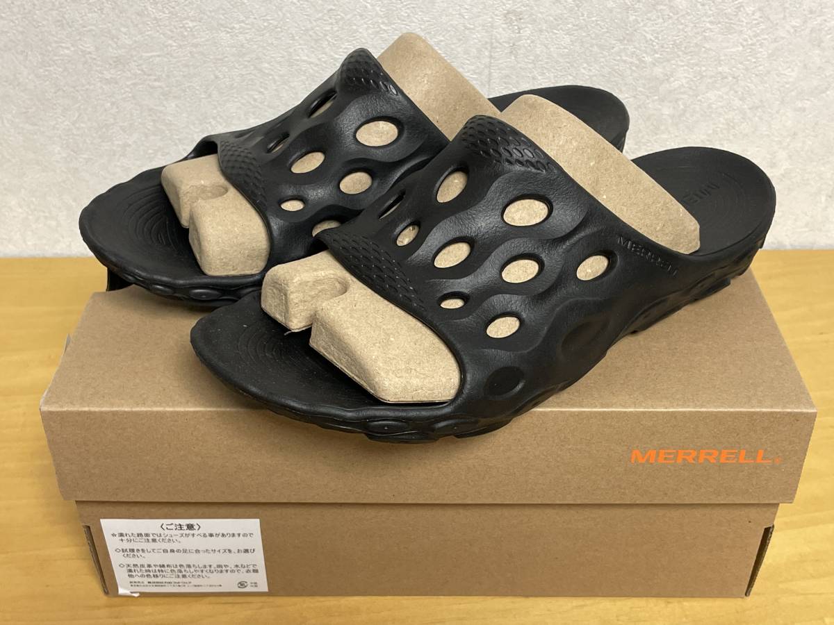 未使用品 MERRELL メレル J033517 HYDRO SLIDE ハイドロスライド サンダル ブラック US9 27cm