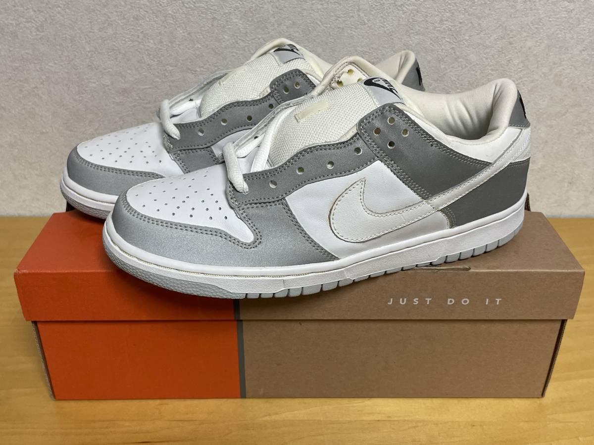【全商品オープニング価格 特別価格】 624044-112 B PRO LOW DUNK ナイキ NIKE '99 デッドストック 未使用品 ダンク 27cm US9 灰白 リフレクター プロ ロー 27.0cm