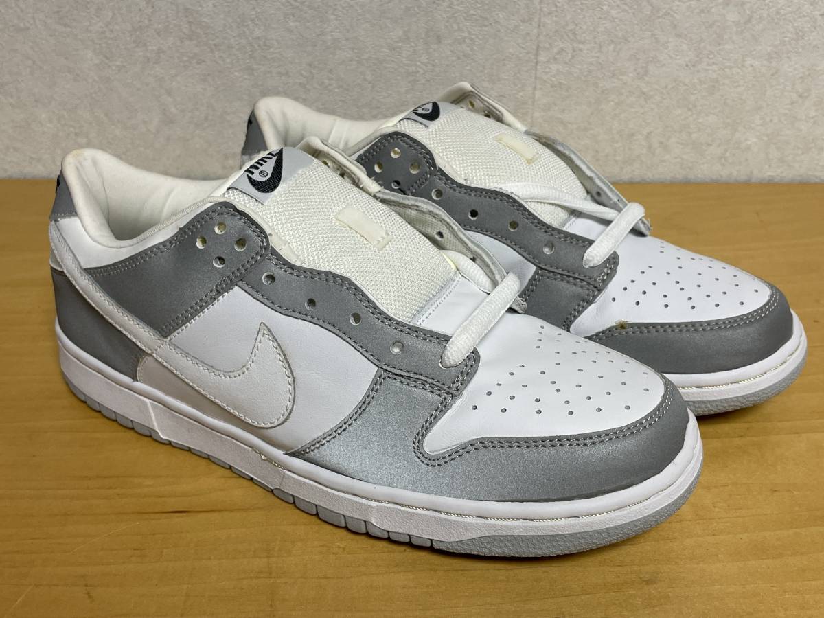 未使用品 デッドストック '99 NIKE ナイキ DUNK LOW PRO B 624044-112 ダンク ロー プロ リフレクター 灰白 US9 27cm_画像4