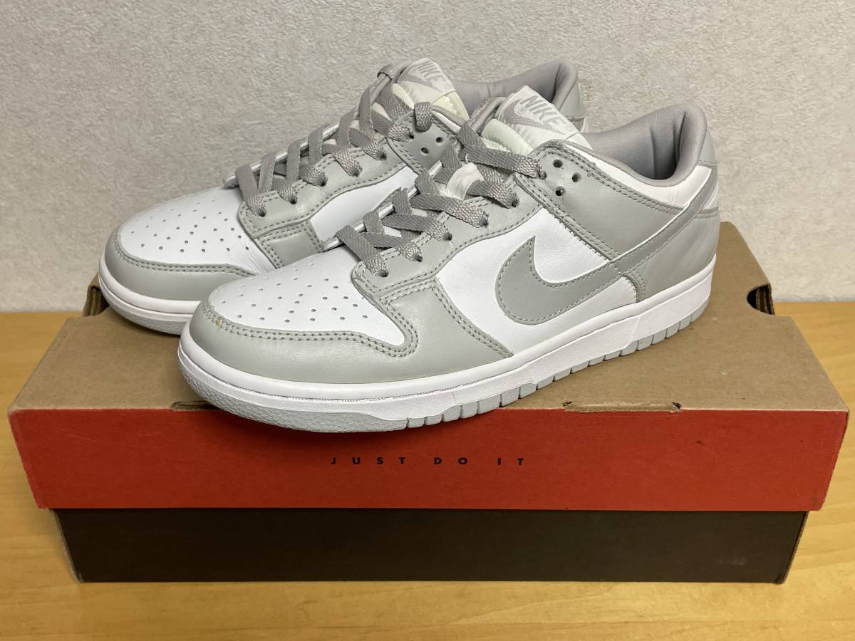 未使用品 デッドストック '99 NIKE ナイキ DUNK LOW 630358-101 ダンク ロー 灰白 US8 26cm