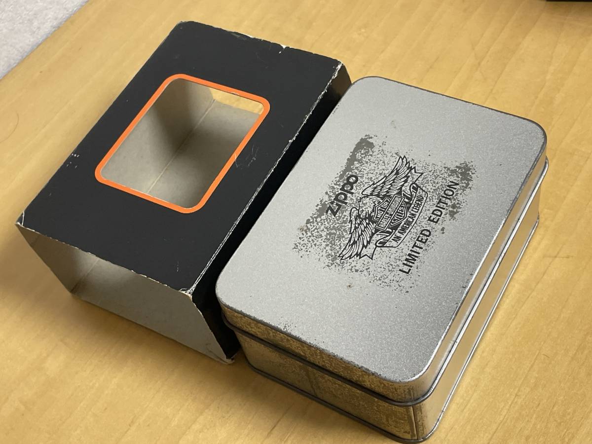 未使用品 zippo ジッポ ジッポー HARLEY DAVIDSON ハーレーダビッドソン 限定版 LIMITED EDITION 台座 ライター セット_画像8