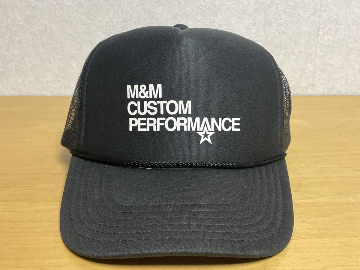 極美品 M&M CUSTOM PERFORMANCE エムアンドエム M＆M PRINT MESH CAP 20-MG-006 プリント メッシュキャップ ブラック 黒
