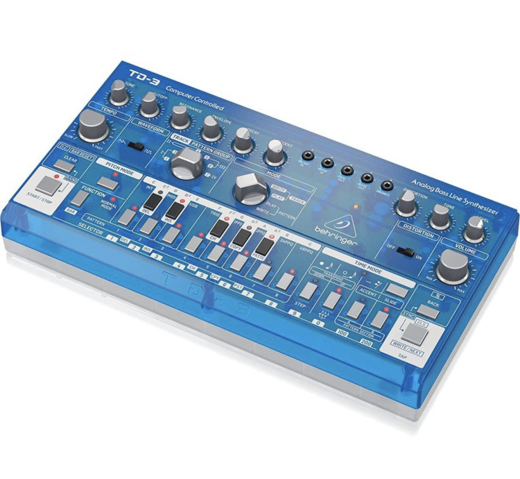 新品 未使用 限定 ★ Behringer TD-3-BB ベリンガー スケルトン ブルー ベースライン シンセサイザー USB/DIN MIDI対応 検 Roland TB-303_画像1