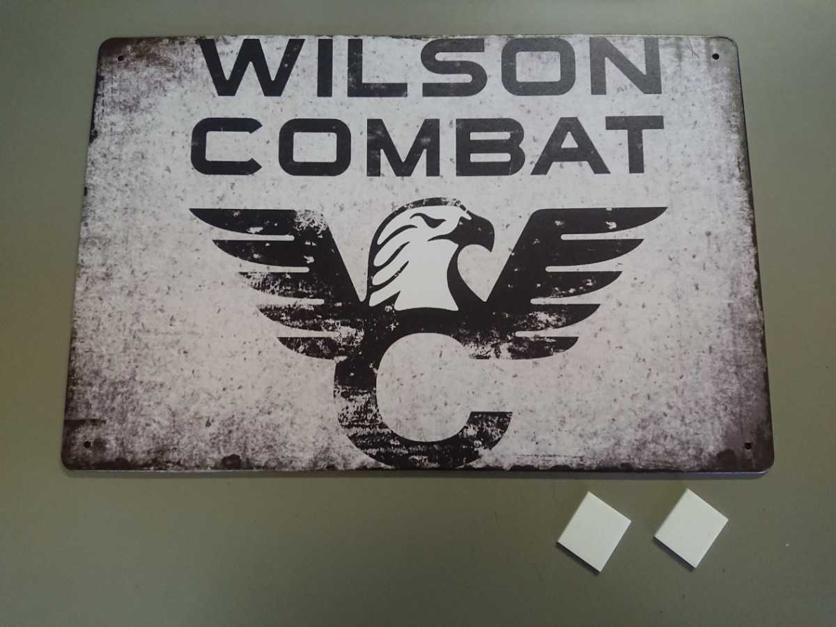 WilsonCombat A4サイズ メタルデザインプレート 送料無料 ウィルソンコンバット M1911 P320 G17 G19 G34 G42 M9 モデルガン ガスガン GBBの画像1