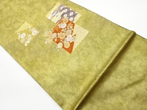 本物の  宗sou 蘇州刺繍引箔色紙に菊・梅・古典柄模様袋帯【リサイクル】【着】 その他
