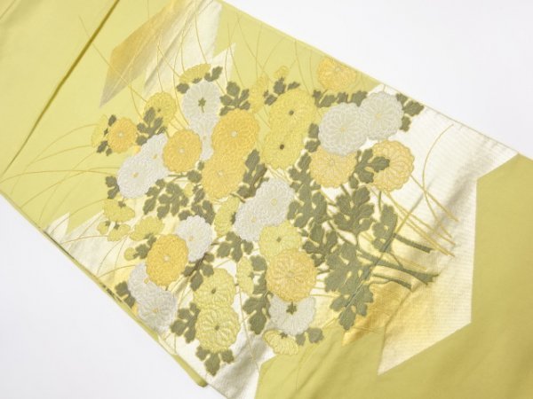 宗sou 川島織物製　菊模様織出し袋帯【リサイクル】【着】_画像1