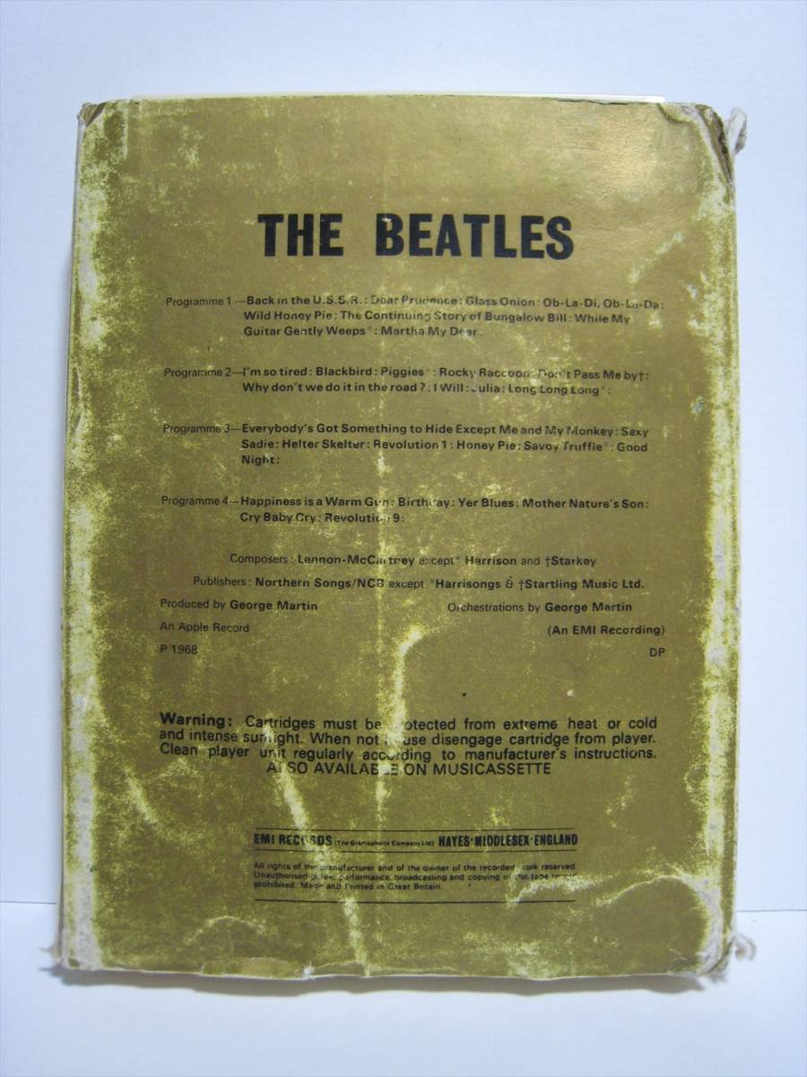 【8トラックテープ】 THE BEATLES / THE BEATLES (WHITE ALBUM) US版 ザ・ビートルズ ホワイト・アルバム_画像2