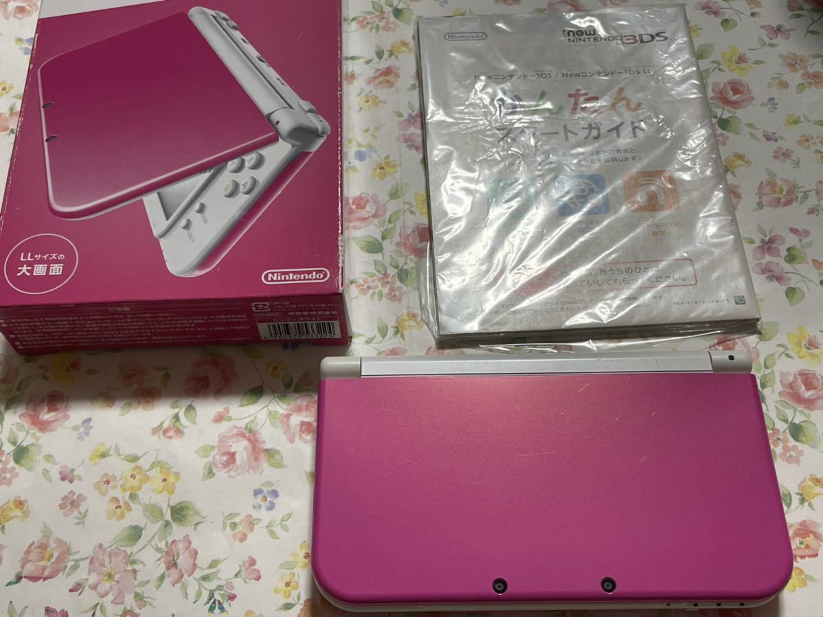 ブランド名  ピンク×ホワイト LL Newニンテンドー3DS 動作確認済 美品 携帯用ゲーム本体