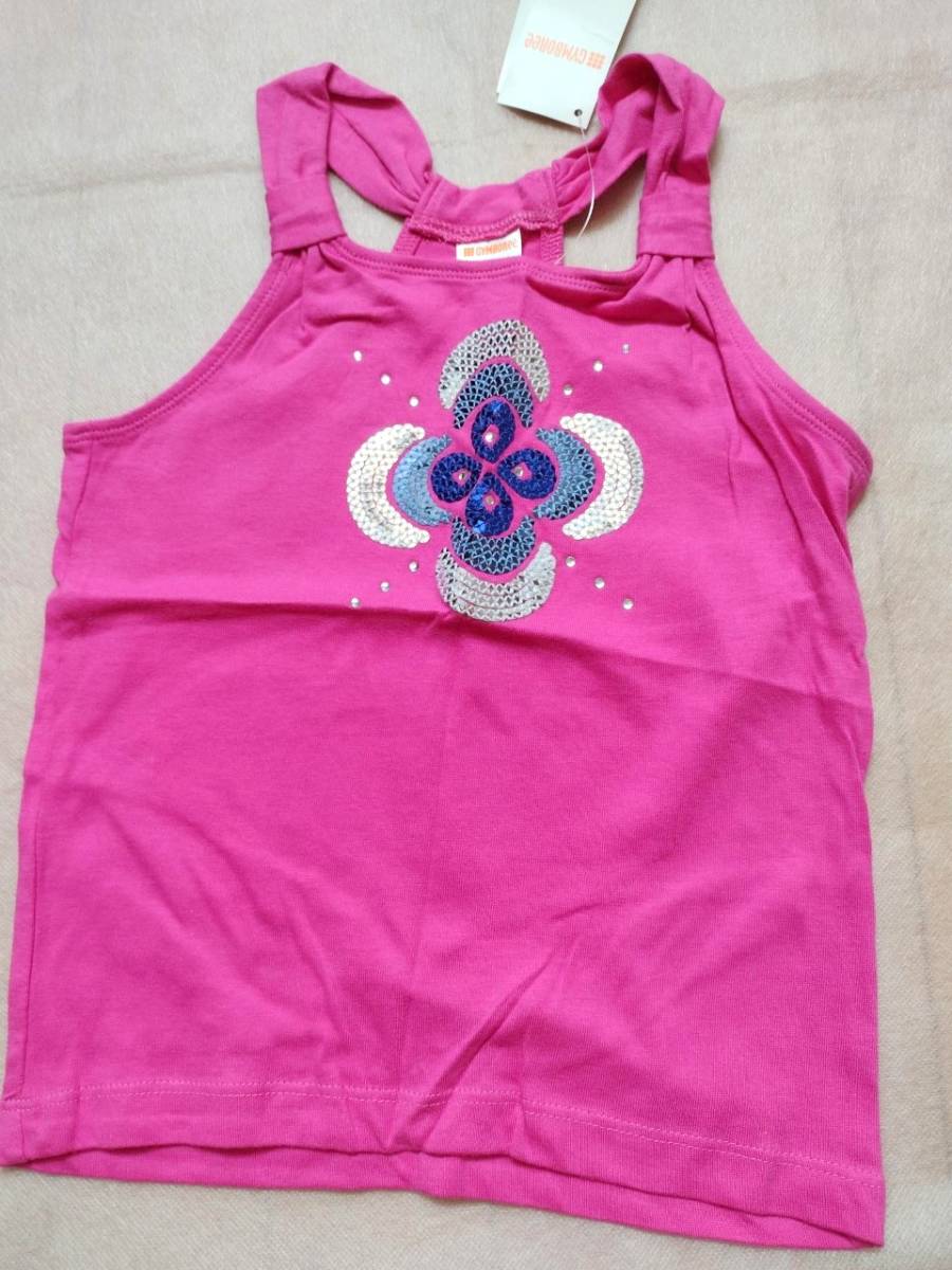 新品 ジンボリー Gymboree キャミソール タンクトップ スパンコール カットソー Tシャツ サイズ5T ( 5歳用 XS-s 100‐110 )_画像1