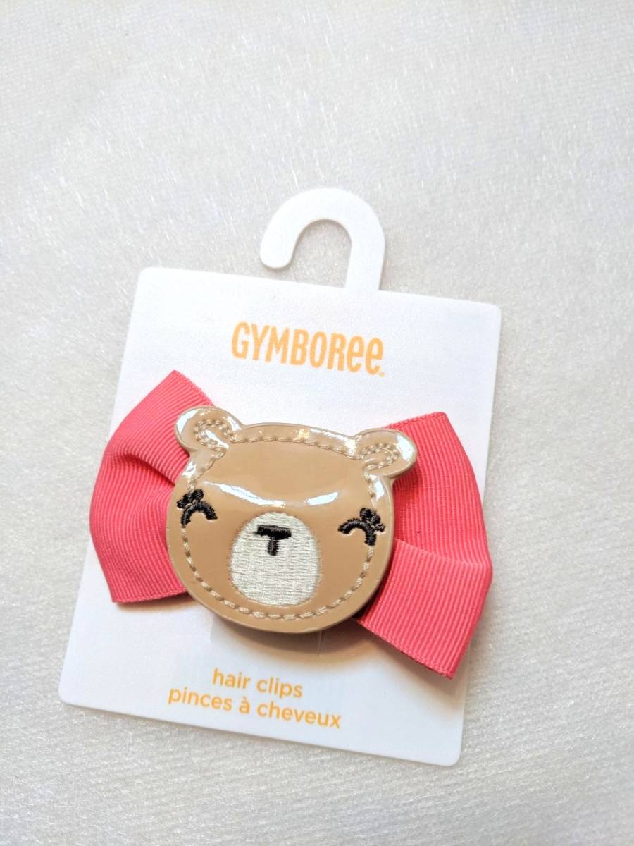 ジンボリー Gymboree ヘアアクセサリー ⑧ ヘアクリップ リボン クマ ベア_画像1