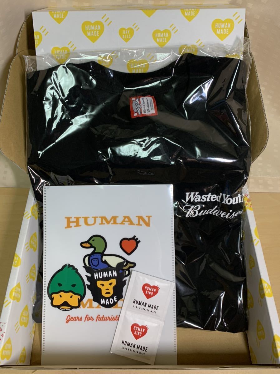 1円 新品 Budweiser Wasted Youth T-SHIRT Black L コラボ シャツ