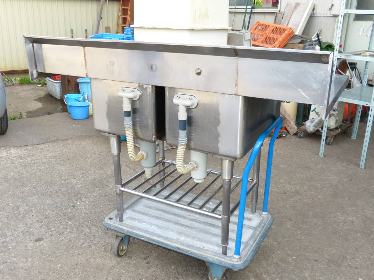 ☆ ステンレス 2槽シンク 1500×750×H1050mm 和歌山県紀の川市 ☆ ☆ ステンレス 2槽シンク 1500×750×H1050mm 和歌山県紀の川市 ☆