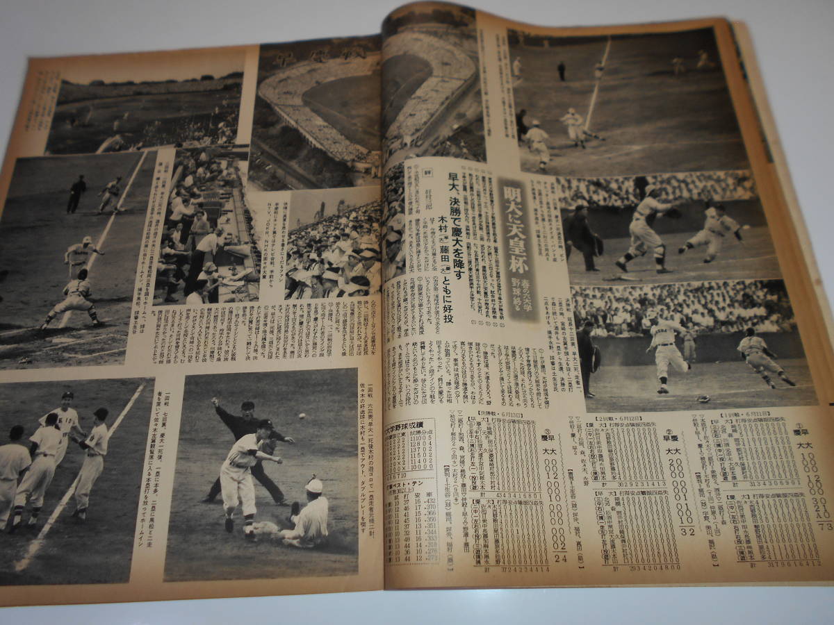アサヒスポーツ　朝日　asahi sports　昭和30年7月1　６大学野球　プロ野球_画像5
