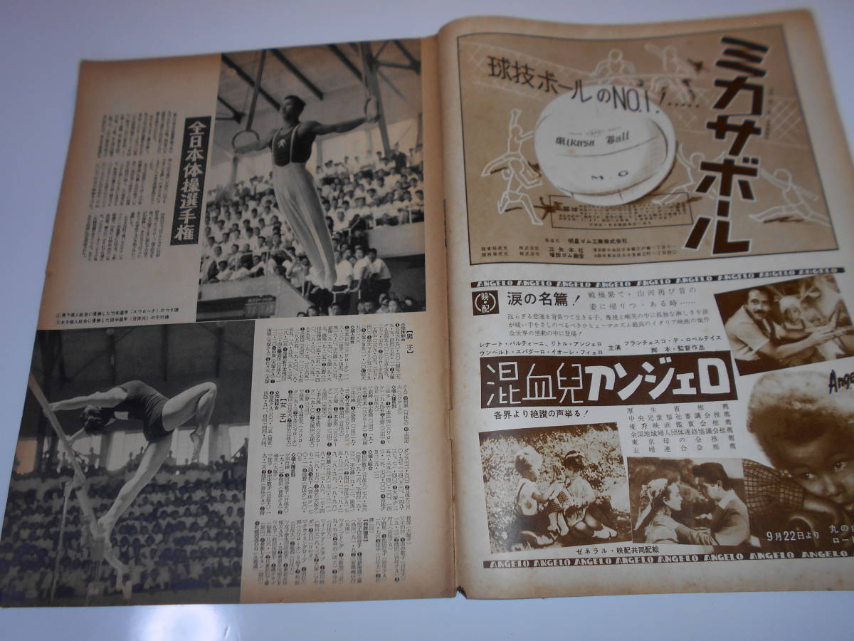 アサヒスポーツ 朝日 asahi sports 1955年 昭和30年9月15 大学野球 プロ野球 ボクシング　全日本選手権_画像2