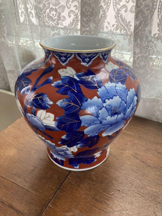 華やか 陶器 和 花瓶 大 花びん 花器 骨董 鮮やか ゴージャス 有田焼