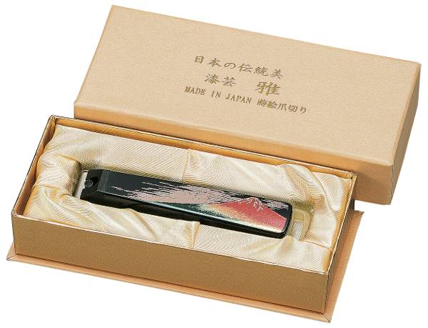  price cut negotiations welcome![ literary creation lacquer ware ] lacqering nail clippers M red Fuji 