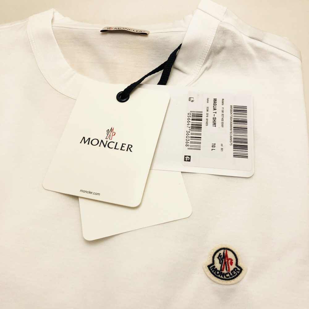 新品 MONCLER モンクレール 半袖Ｔシャツ 8390 ホワイト Lサイズ 