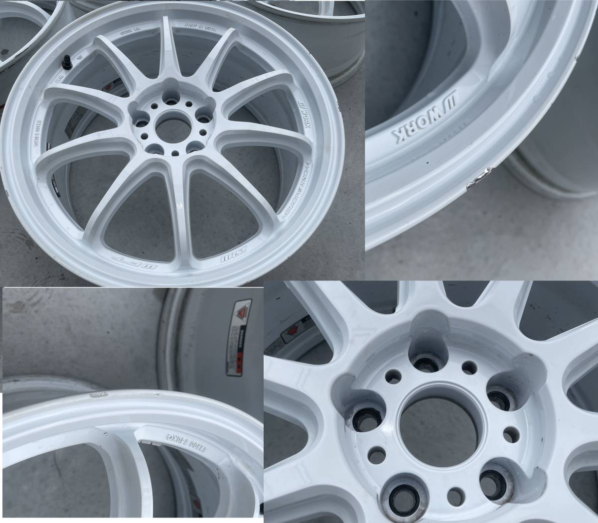 WORK EMOTION ZR10 18×8.5J+32 アズールホワイト 4本 PCD112 6