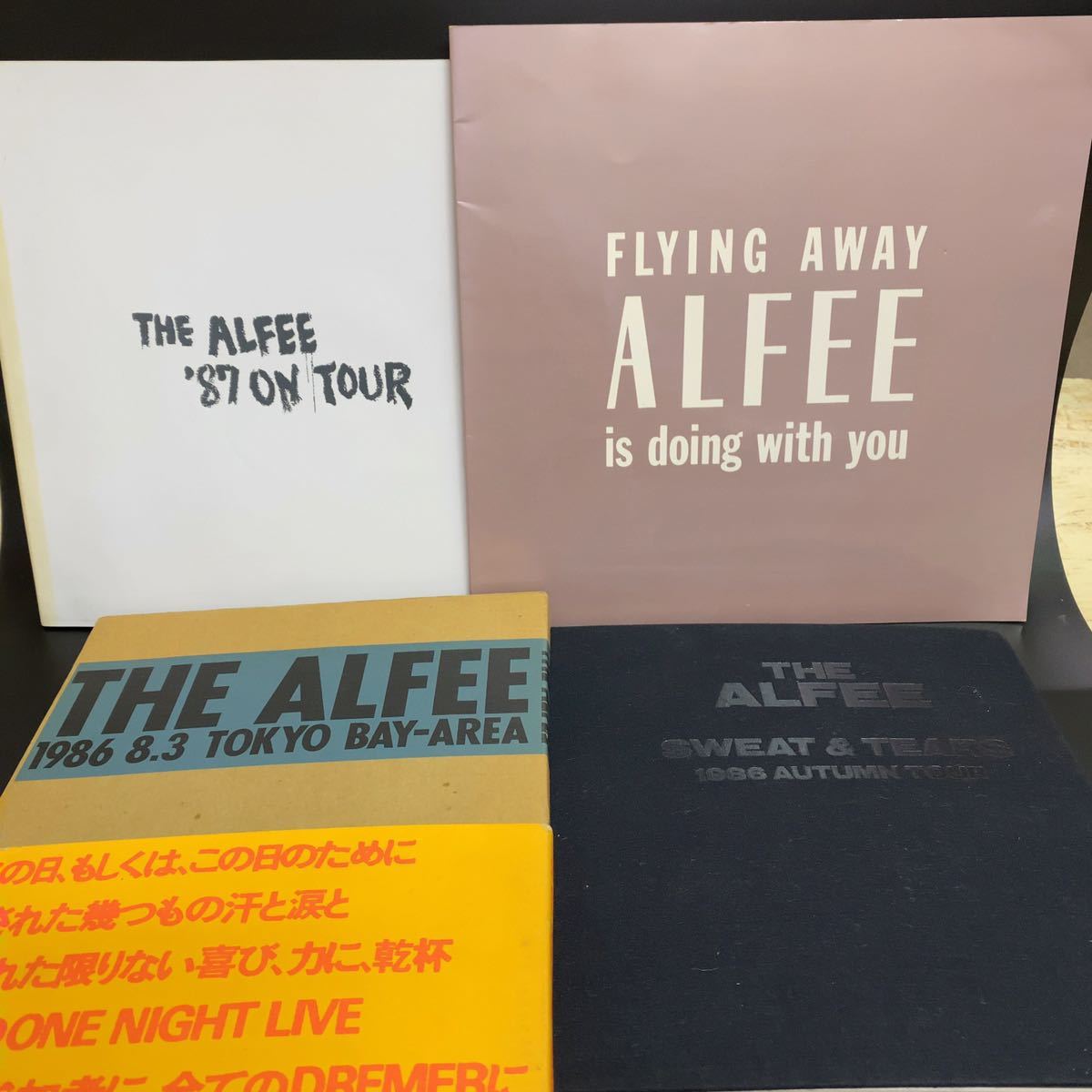THE ALFEE фотоальбом книга@4 шт. комплект 1980~90 годы Alf .-1987 подлинная вещь Showa Retro художник частота 