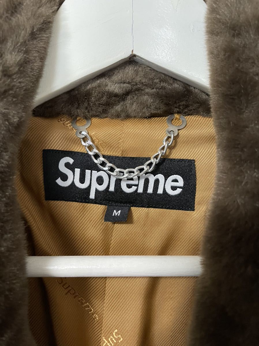 ☆Supreme☆2015AW☆Fur Collar Tweed Coat☆サイズ M☆美品☆ギャング