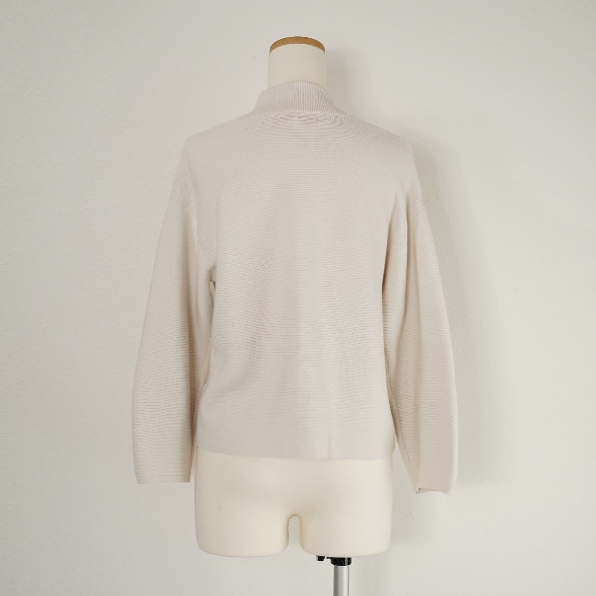 SunaUna SunaUna rib cardigan bolero long sleeve feather weave cotton ivory 38