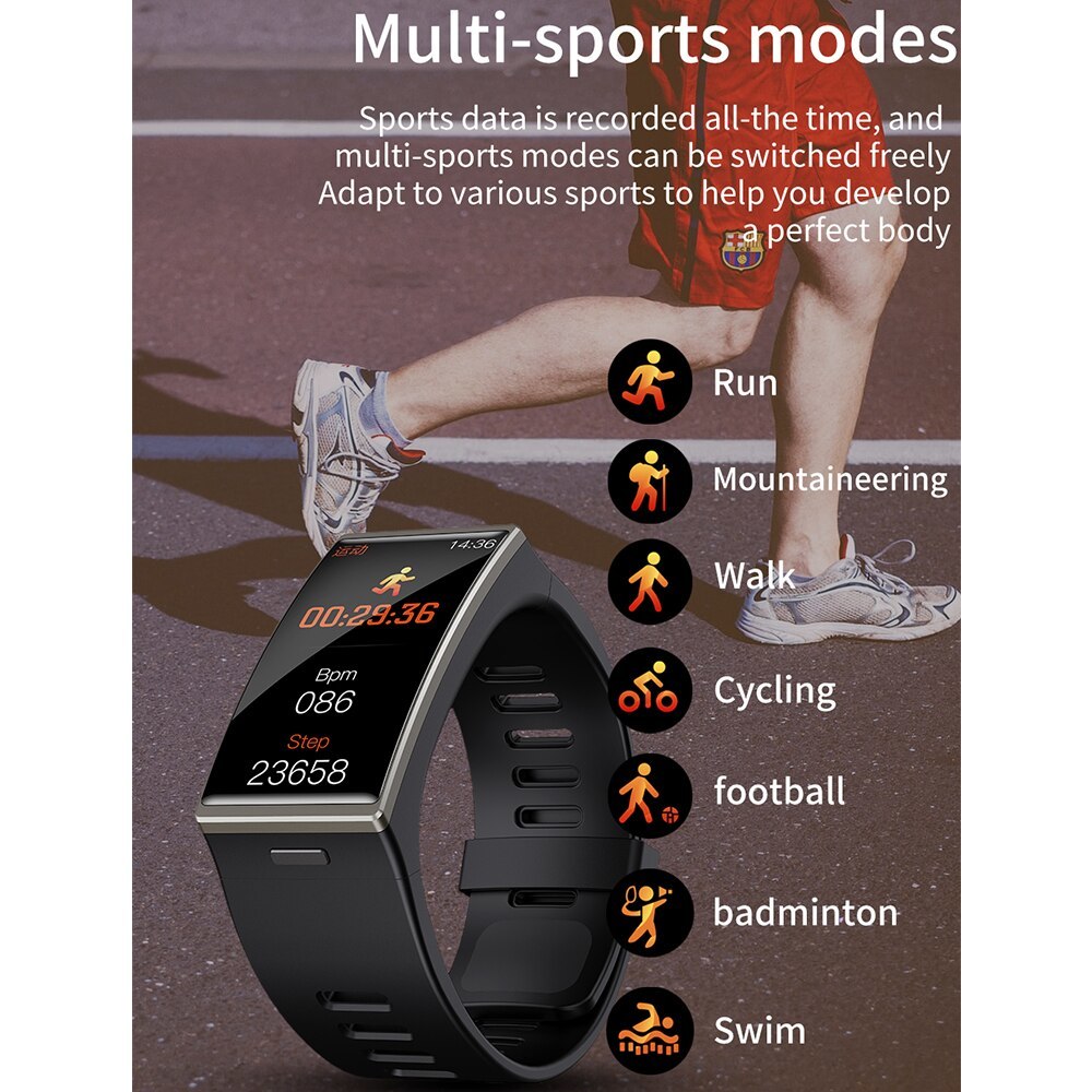 D-M12 IP68 waterproof Smart wristwatch men's lady's 1.9 -inch 170*320 screen smart watch sport heart rate meter blood pressure band Android IOS