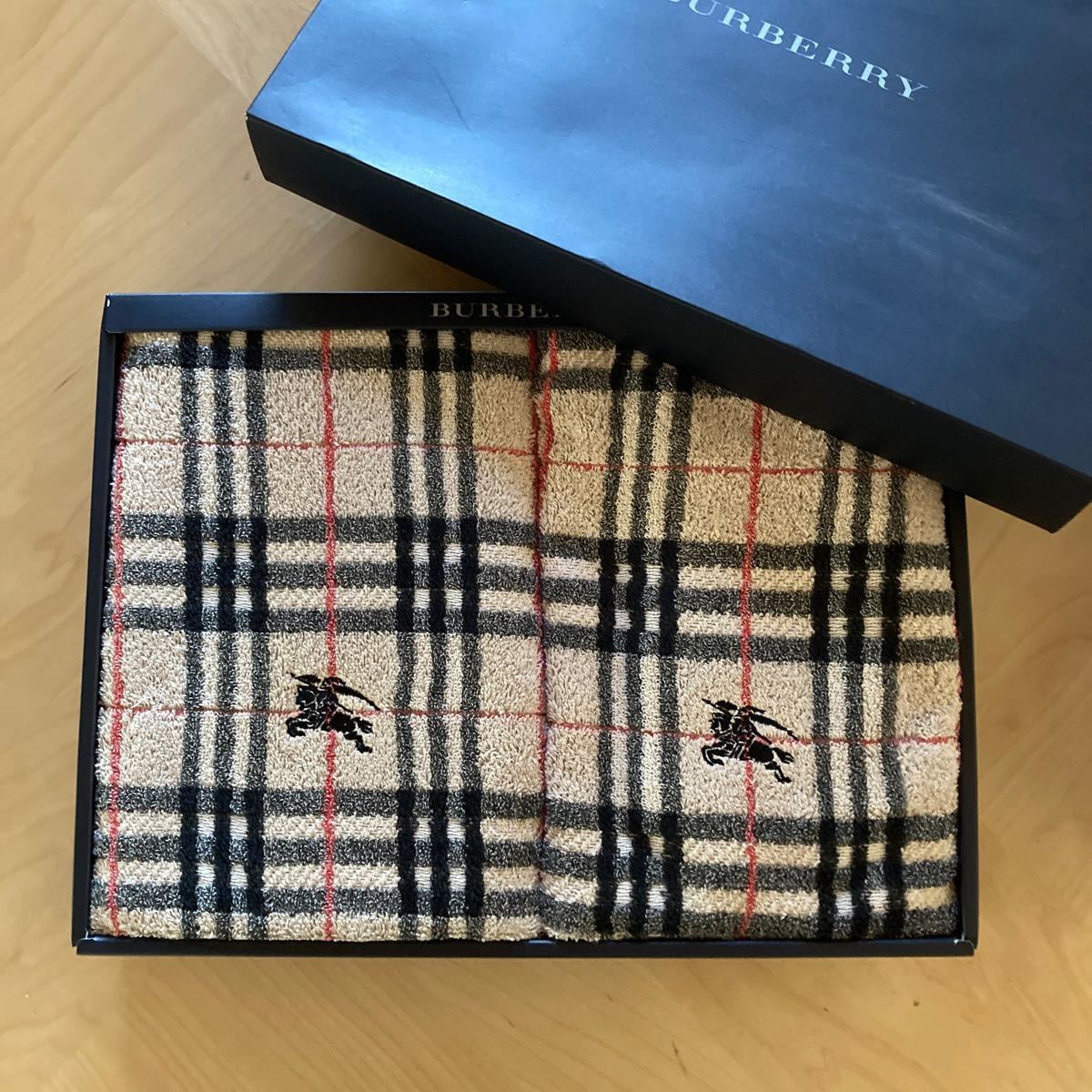 Paypayフリマ Burberry バーバリー バスタオル2枚セット 新品