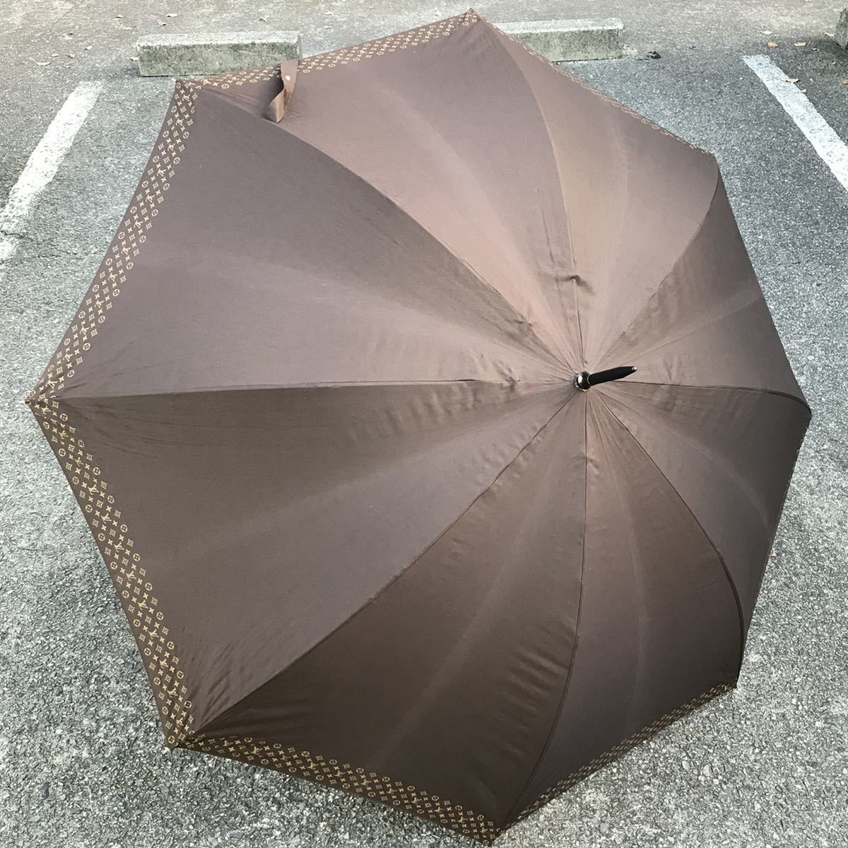 ルイヴィトン】本物 LOUIS VUITTON 傘 モノグラム 全長104cm ブラウン