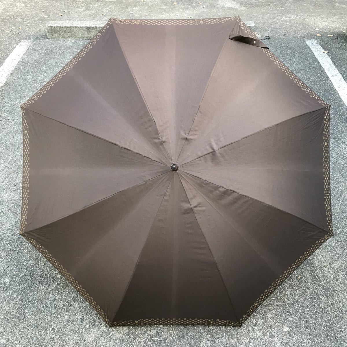 ルイヴィトン】本物 LOUIS VUITTON 傘 モノグラム 全長104cm ブラウン