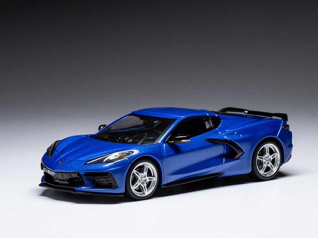最安値 【気軽に楽しむ大人のインテリア】Chevrolet Corvette C8 Blue-1/43-シボレー コルベット☆未使用、未展示品☆即決有☆彡 乗用車