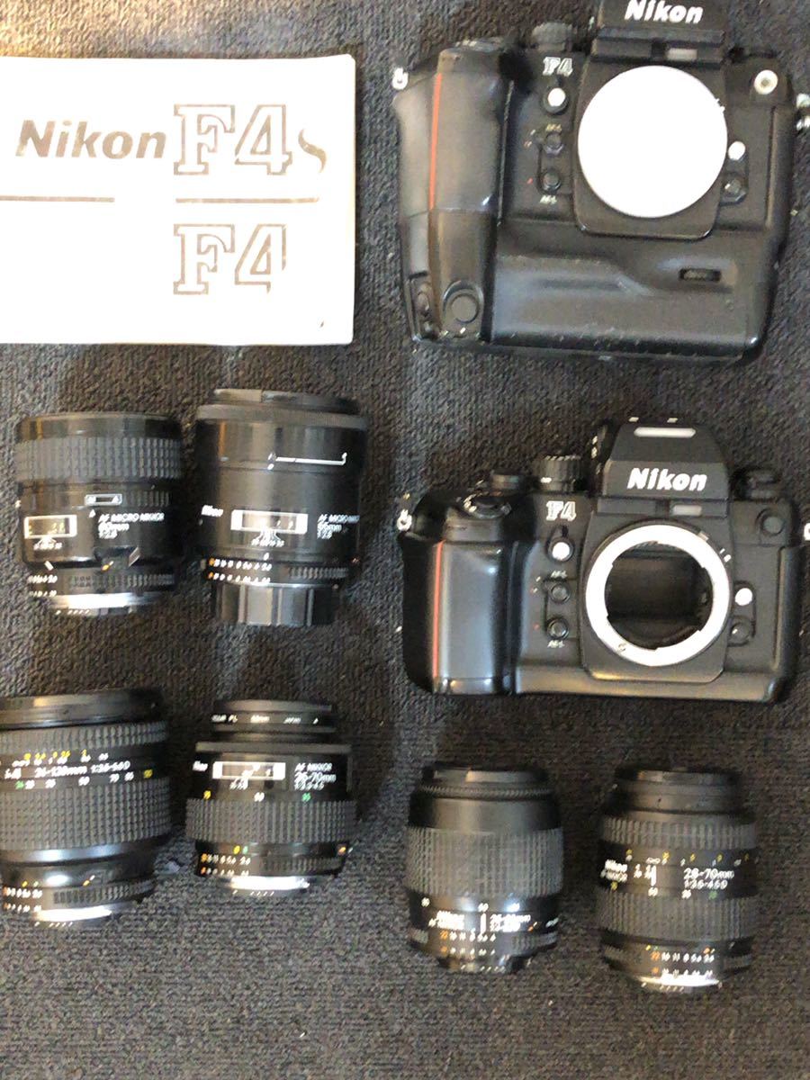 7.2 (16) 1 jpy selling out free shipping NIKON F4 28-70 35-80 60mm 55mm film camera Nikon AF lens summarize Junk 