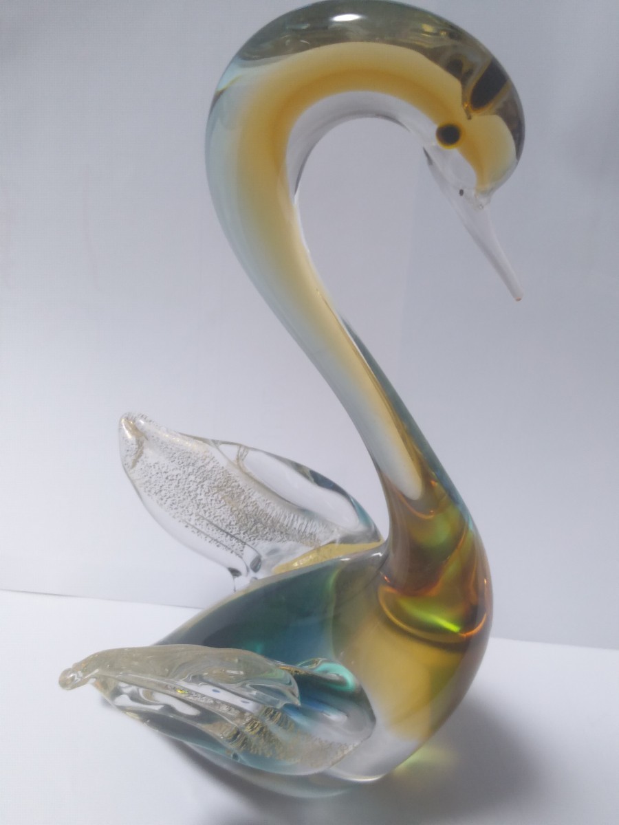 マルティグラス Multi Glass 鳥　ガラス置物　硝子オブジェ