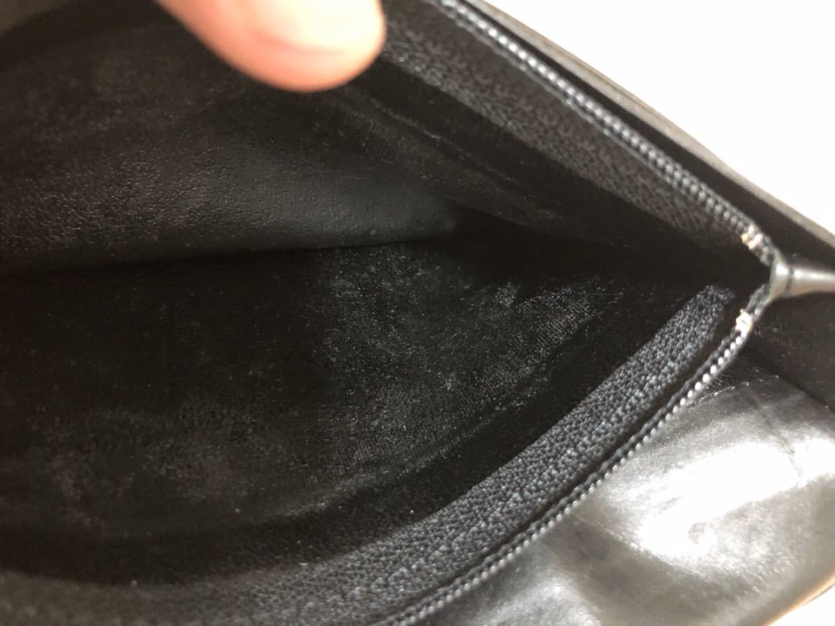 しておりま】 イヴサンローラン ブラック レザー 薄型 : バッグ・雑貨