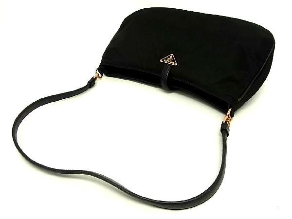 1円 ■美品■ PRADA プラダ BR0122 テスートナイロン ショルダーバッグ 肩掛けかばん 手提げ レディース ブラック系 AB2325アC_画像3